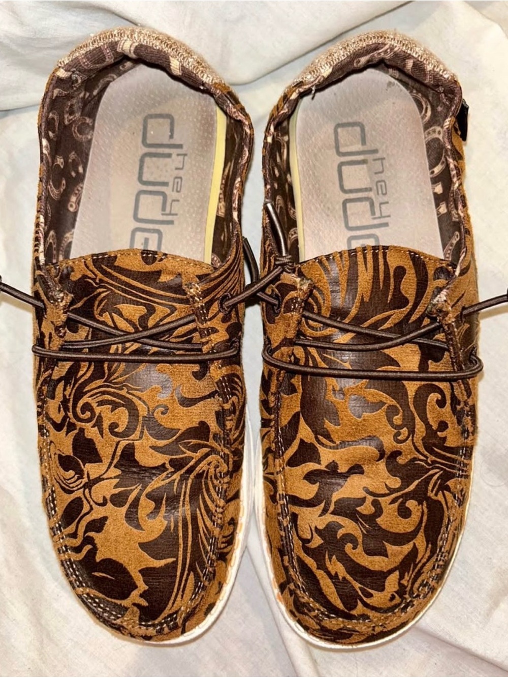 Hey Dude Wendy Brown Fort Worth Loafers- Woman’s Size 8 - Picture 2 of 8